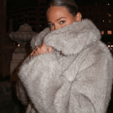 Velira Adele | Faux Fur Oversized Coat Adele | Dirbtinio Kailio Per didelis Paltas