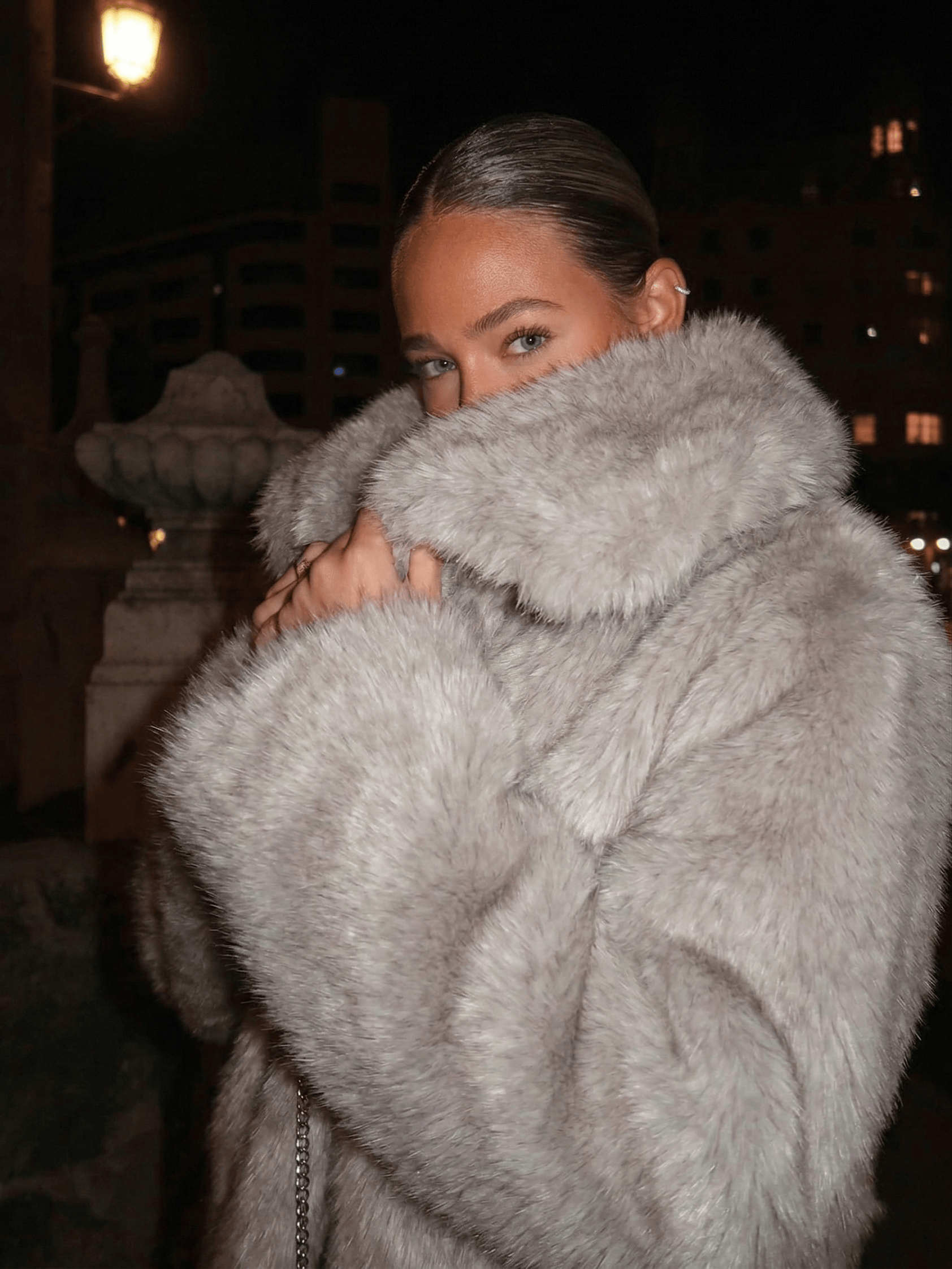Velira Adele | Faux Fur Oversized Coat Adele | Dirbtinio Kailio Per didelis Paltas