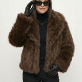 Velira Adele | Faux Fur Oversized Coat Adele | Dirbtinio Kailio Per didelis Paltas