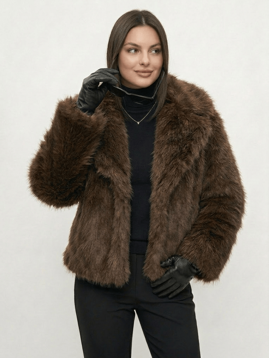Velira Adele | Faux Fur Oversized Coat Adele | Dirbtinio Kailio Per didelis Paltas