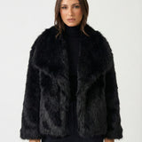 Velira Adele | Faux Fur Oversized Coat Adele | Dirbtinio Kailio Per didelis Paltas