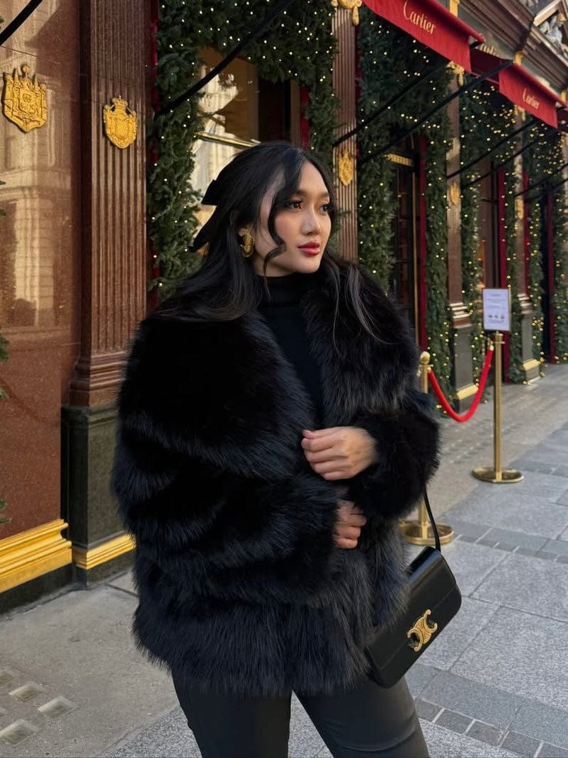 Velira Adele | Faux Fur Oversized Coat Adele | Dirbtinio Kailio Per didelis Paltas