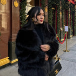 Velira Adele | Faux Fur Oversized Coat Adele | Dirbtinio Kailio Per didelis Paltas