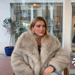 Velira Adele | Faux Fur Oversized Coat Adele | Dirbtinio Kailio Per didelis Paltas