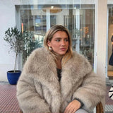 Velira Adele | Faux Fur Oversized Coat Adele | Dirbtinio Kailio Per didelis Paltas