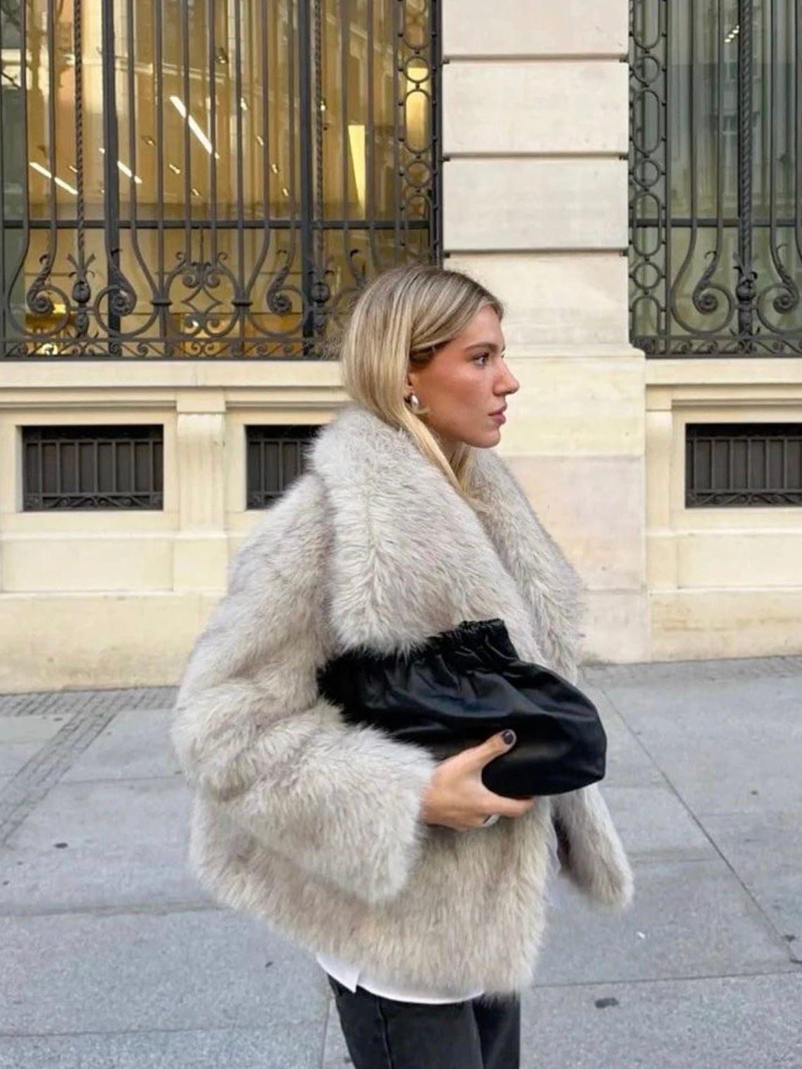 Velira Adele | Faux Fur Oversized Coat Adele | Dirbtinio Kailio Per didelis Paltas
