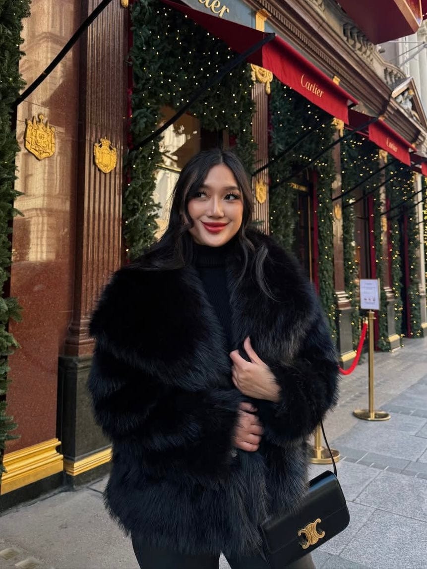 Velira Adele | Faux Fur Oversized Coat Adele | Dirbtinio Kailio Per didelis Paltas