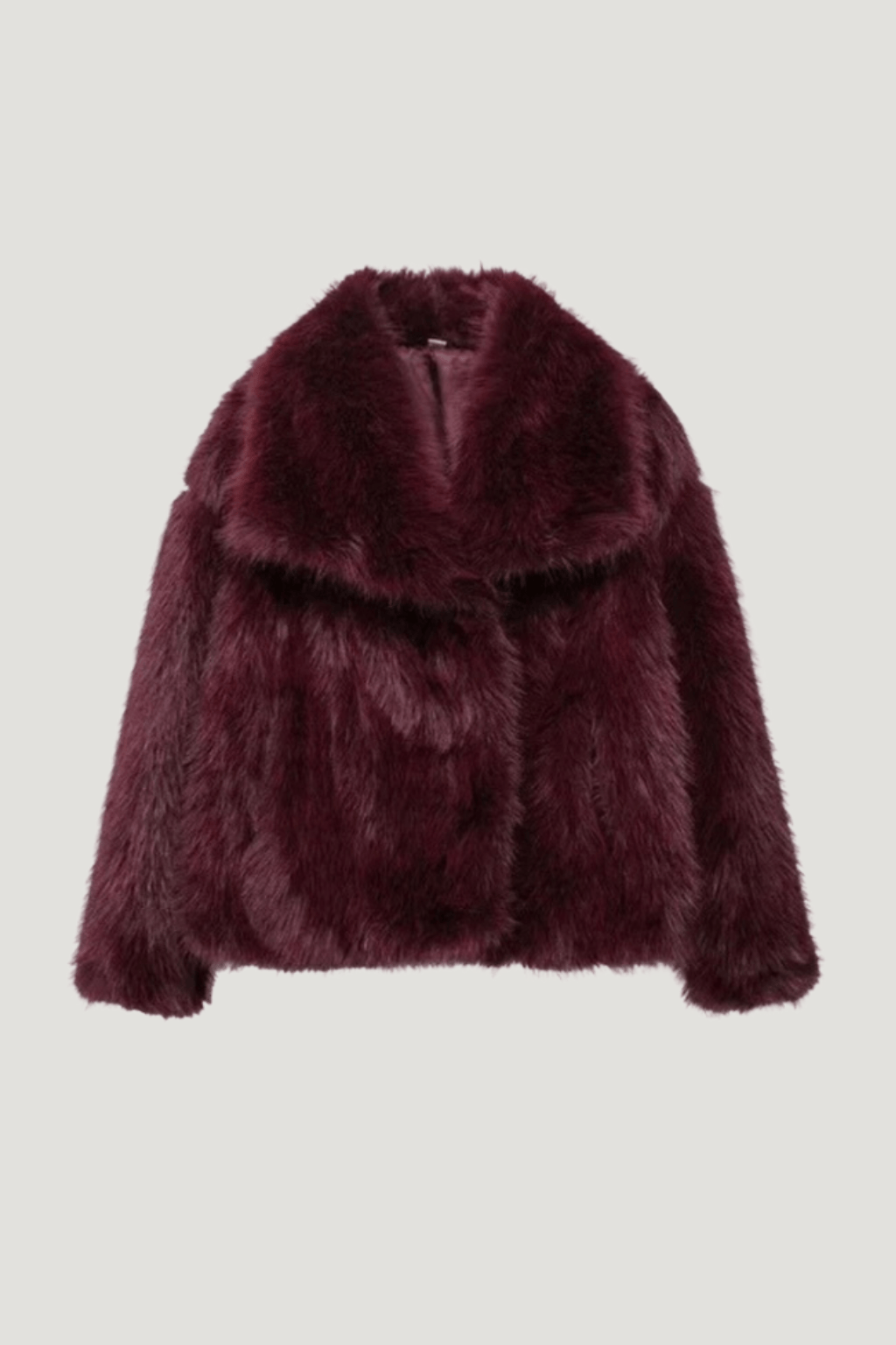 Velira Adele | Faux Fur Oversized Coat Bordo / XS Adele | Dirbtinio Kailio Per didelis Paltas