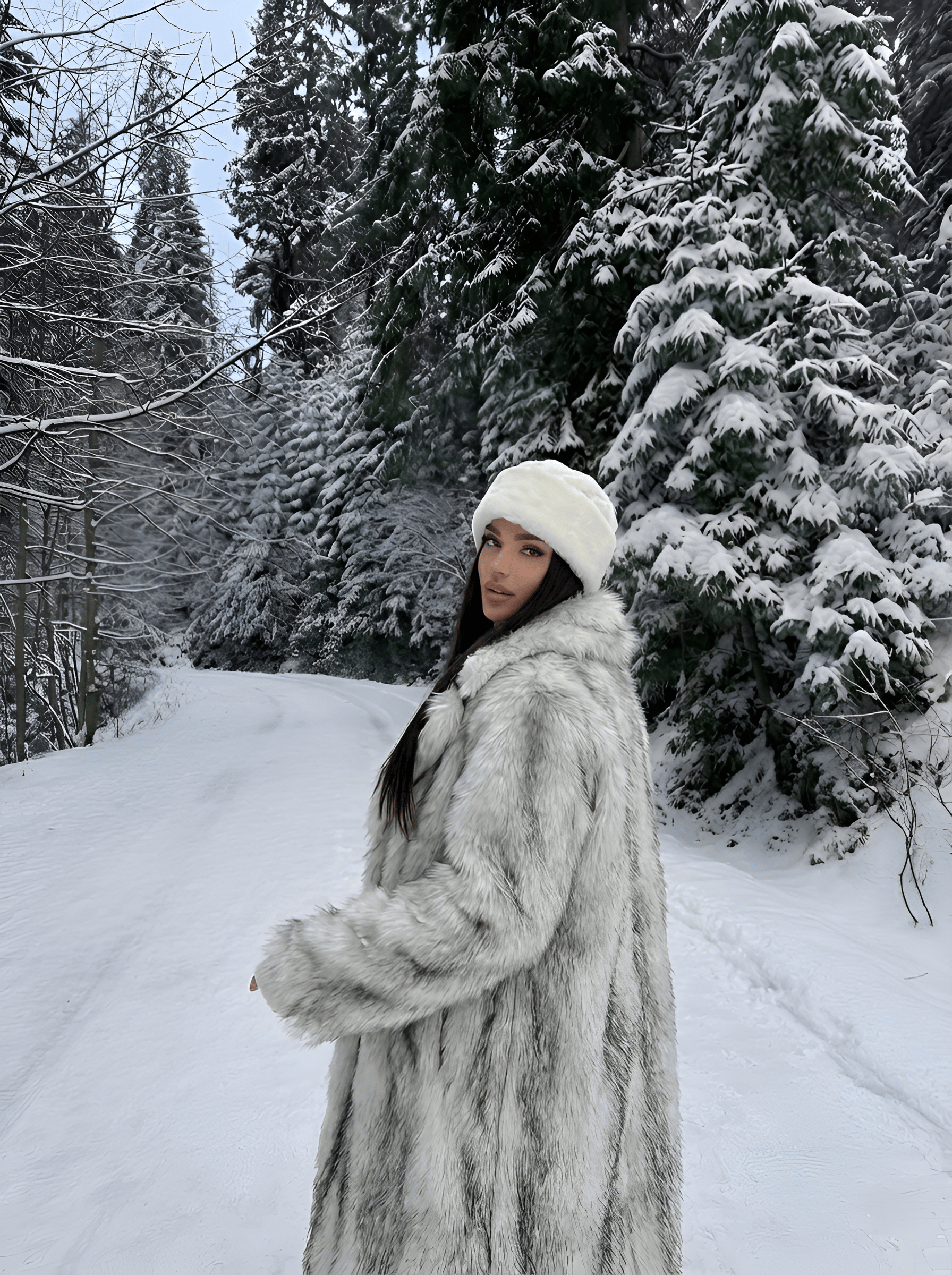 Velira Aliza | Long Faux Fur Statement Coat Aliza | Ilgas dirbtinio kailio paltas