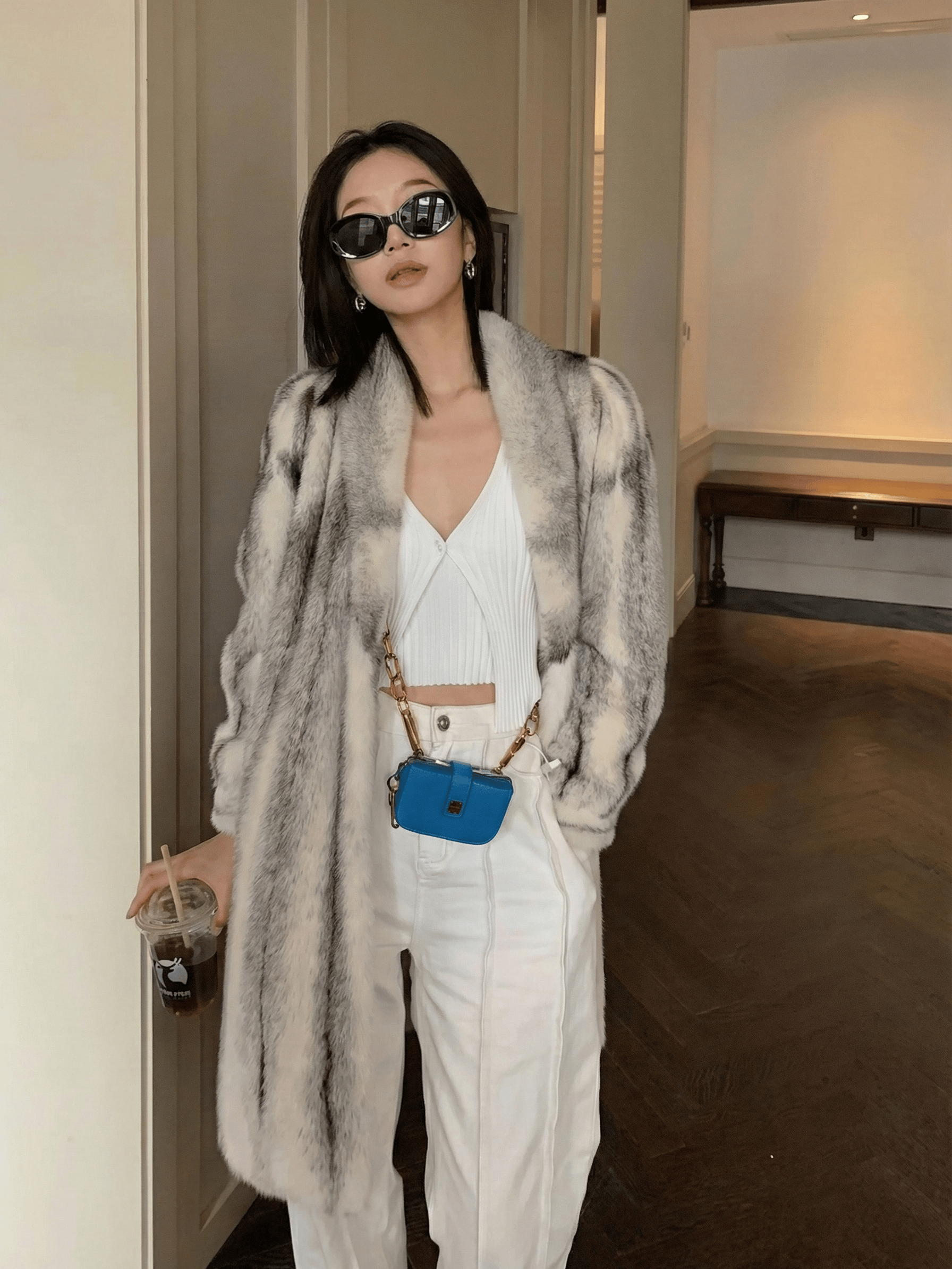 Velira Aliza | Long Faux Fur Statement Coat Aliza | Ilgas dirbtinio kailio paltas