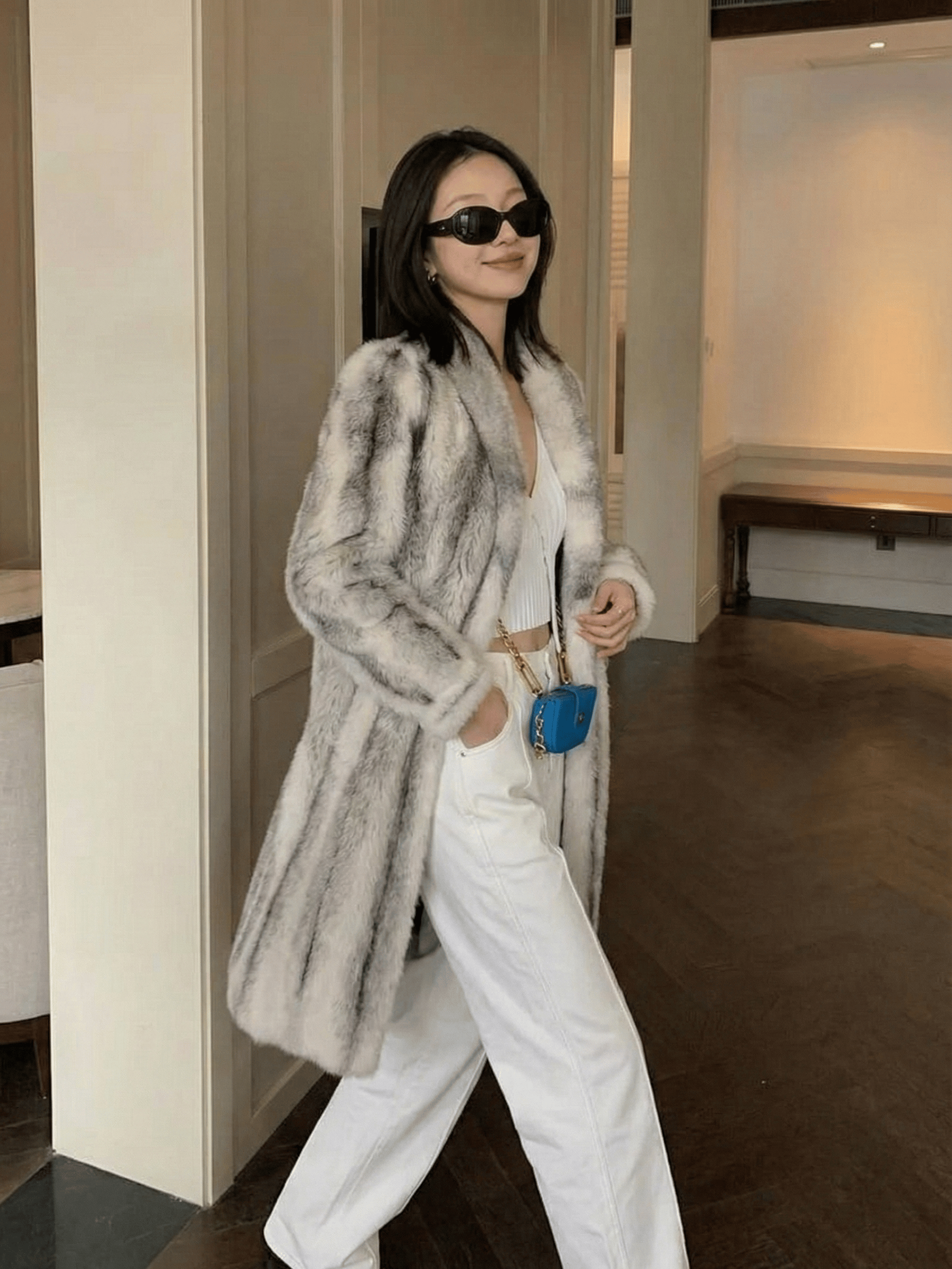Velira Aliza | Long Faux Fur Statement Coat Aliza | Ilgas dirbtinio kailio paltas