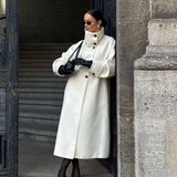 Velira Amaya | Elegant High-Neck Long Coat Amaya | Elegantiškas Ilgas Paltas Su Aukštu Kaklu