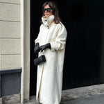 Velira Amaya | Elegant High-Neck Long Coat Amaya | Elegantiškas Ilgas Paltas Su Aukštu Kaklu