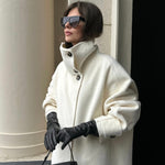 Velira Amaya | Elegant High-Neck Long Coat Amaya | Elegantiškas Ilgas Paltas Su Aukštu Kaklu