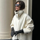 Velira Amaya | Elegant High-Neck Long Coat Amaya | Elegantiškas Ilgas Paltas Su Aukštu Kaklu
