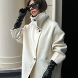 Velira Amaya | Elegant High-Neck Long Coat Amaya | Elegantiškas Ilgas Paltas Su Aukštu Kaklu