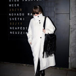Velira Amaya | Elegant High-Neck Long Coat Amaya | Elegantiškas Ilgas Paltas Su Aukštu Kaklu