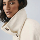 Velira Amaya | Elegant High-Neck Long Coat Amaya | Elegantiškas Ilgas Paltas Su Aukštu Kaklu
