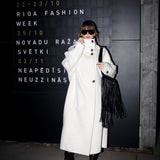 Velira Amaya | Elegant High-Neck Long Coat Amaya | Elegantiškas Ilgas Paltas Su Aukštu Kaklu