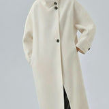 Velira Amaya | Elegant High-Neck Long Coat Amaya | Elegantiškas Ilgas Paltas Su Aukštu Kaklu