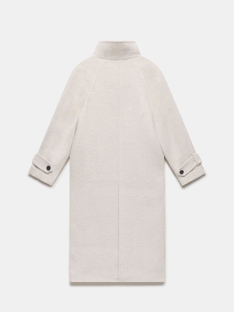 Velira Amaya | Elegant High-Neck Long Coat Amaya | Elegantiškas Ilgas Paltas Su Aukštu Kaklu