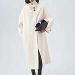 Velira Amaya | Elegant High-Neck Long Coat Amaya | Elegantiškas Ilgas Paltas Su Aukštu Kaklu