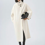 Velira Amaya | Elegant High-Neck Long Coat Amaya | Elegantiškas Ilgas Paltas Su Aukštu Kaklu