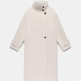 Velira Amaya | Elegant High-Neck Long Coat Amaya | Elegantiškas Ilgas Paltas Su Aukštu Kaklu