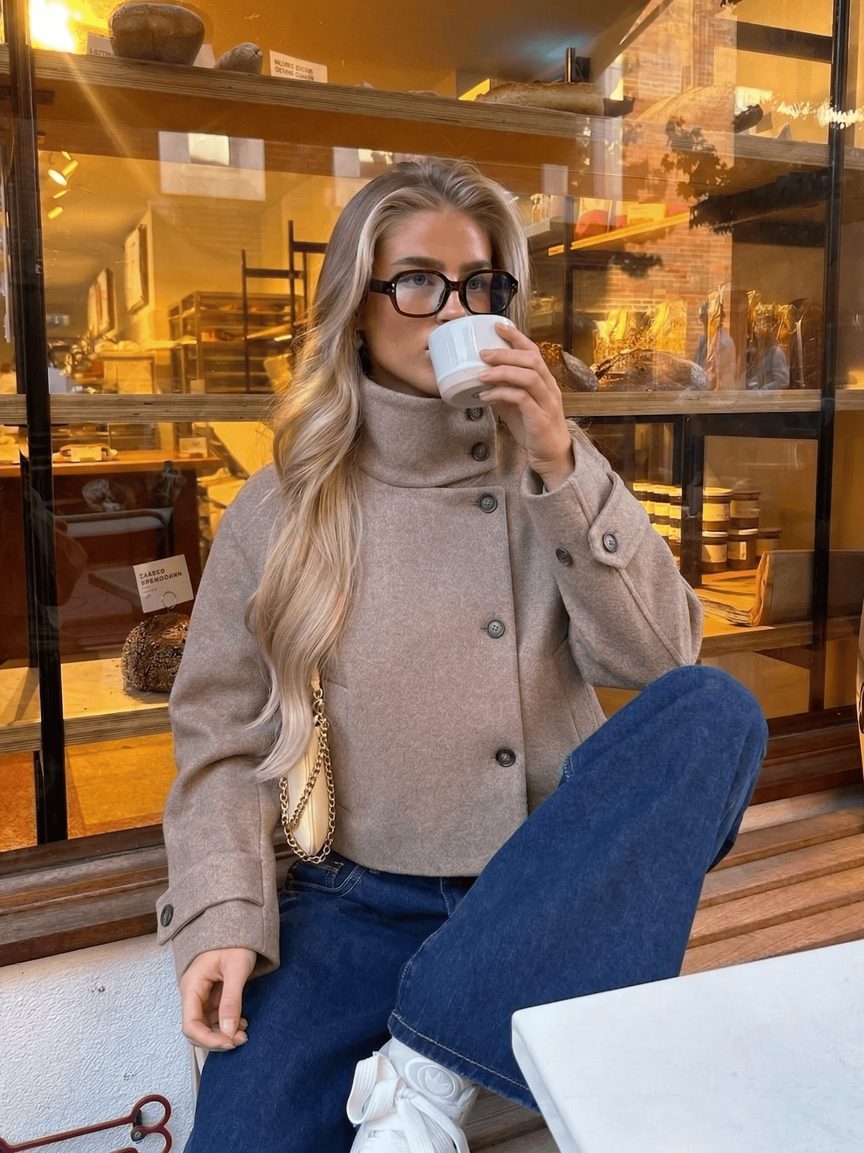 Velira Angela | High-Neck Button Jacket Angela | Aukštos apykaklės mygtukų švarkas