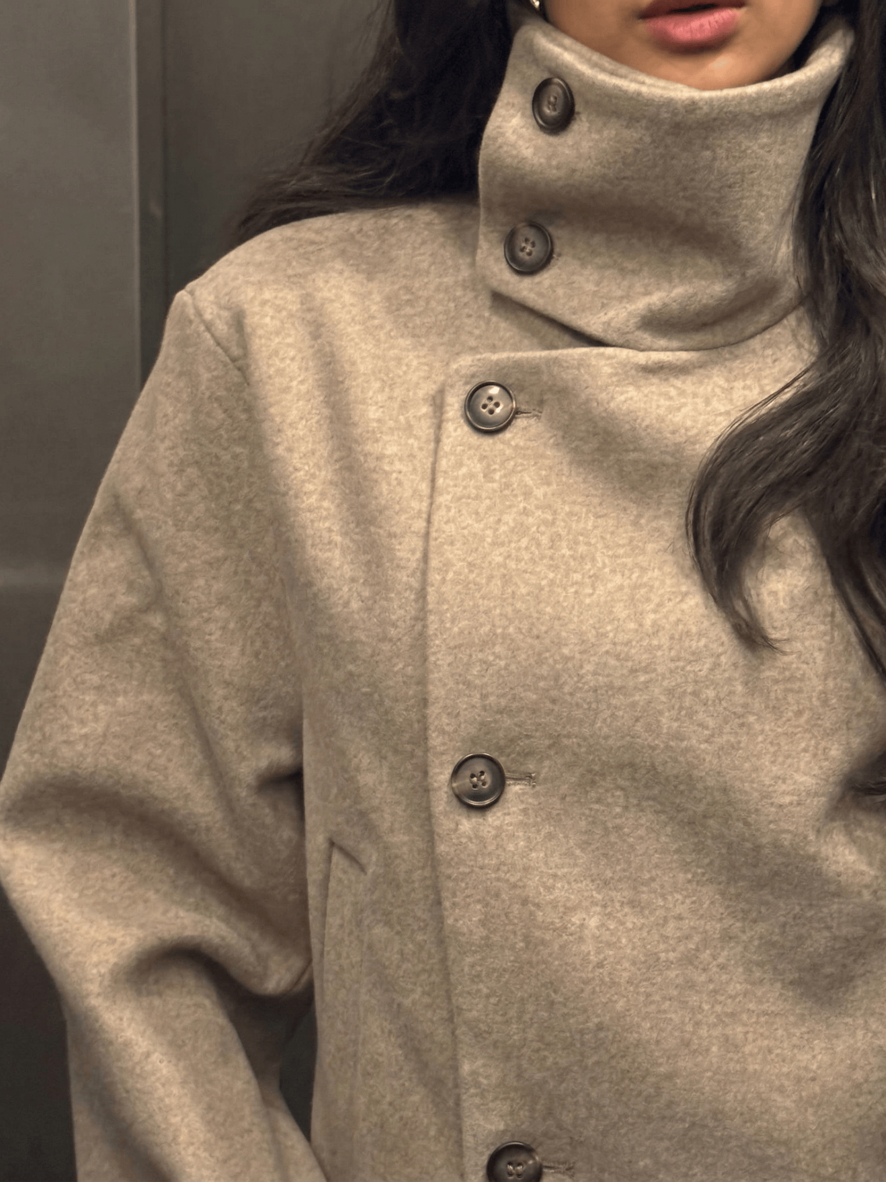 Velira Angela | High-Neck Button Jacket Angela | Aukštos apykaklės mygtukų švarkas