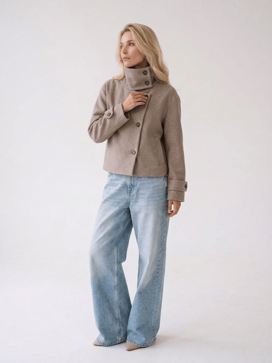 Velira Angela | High-Neck Button Jacket Angela | Aukštos apykaklės mygtukų švarkas