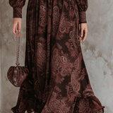 Velira Ariane™ | Maxi suknelė su paisley raštu ir pabrėžimu liemens srityje
