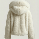 Velira Athena | Faux Fur Hooded Statement Coat Athena | Dirbtinio kailio su gobtuvu stilingas paltas