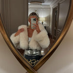 Velira Athena | Faux Fur Hooded Statement Coat Athena | Dirbtinio kailio su gobtuvu stilingas paltas