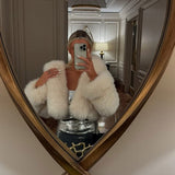 Velira Athena | Faux Fur Hooded Statement Coat Athena | Dirbtinio kailio su gobtuvu stilingas paltas