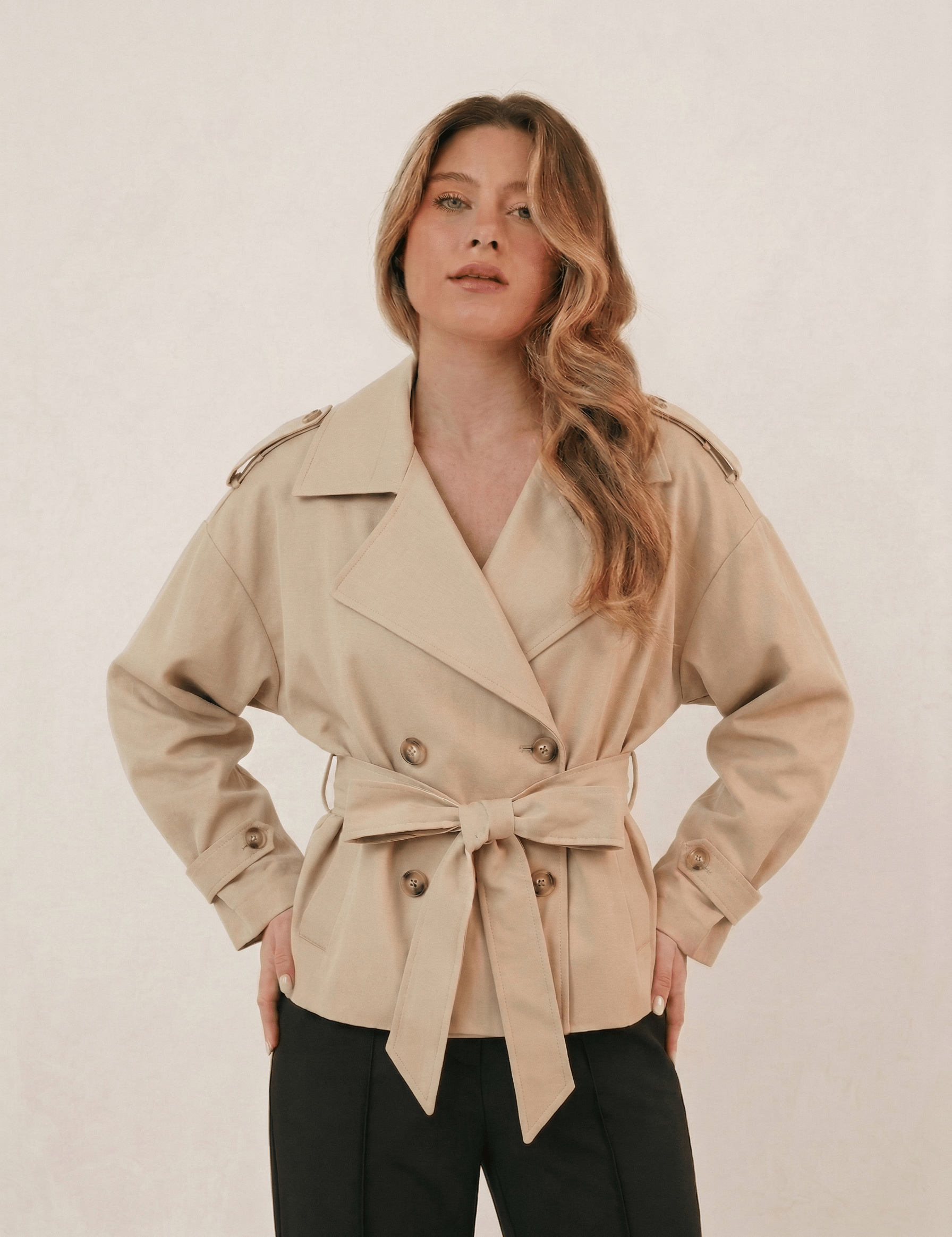 Velira Aurora | Oversized Belted Trench Coat Aurora | Per didelis diržinis paltas