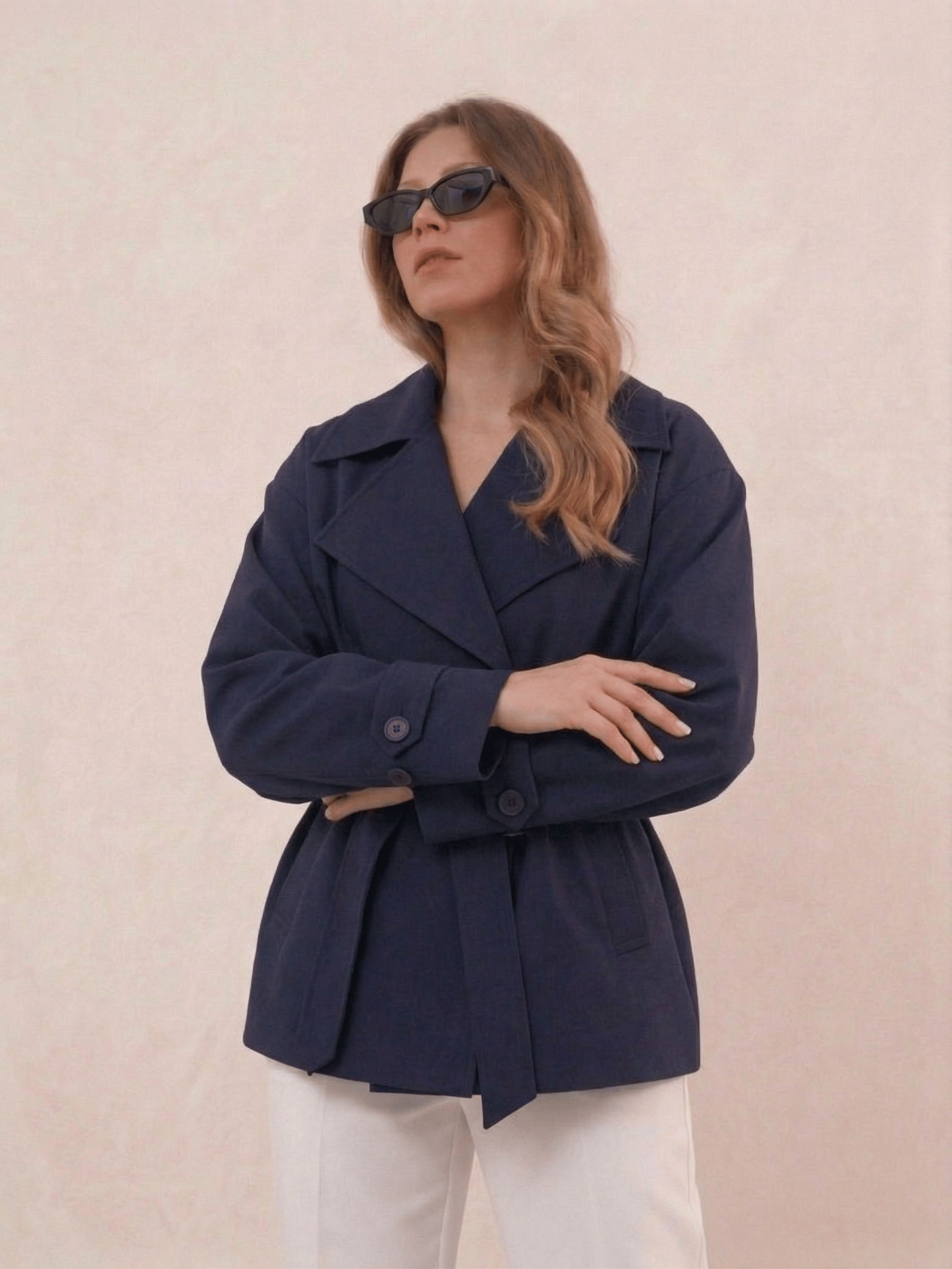 Velira Aurora | Oversized Belted Trench Coat Aurora | Per didelis diržinis paltas