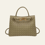 Velira Bags Alyvuogių žalia Palermo Woven Leather Tote Bag