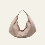 Velira Bags Bežinė Capri Suede Hobo Krepšys