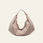Velira Bags Bežinė Capri Suede Hobo Krepšys