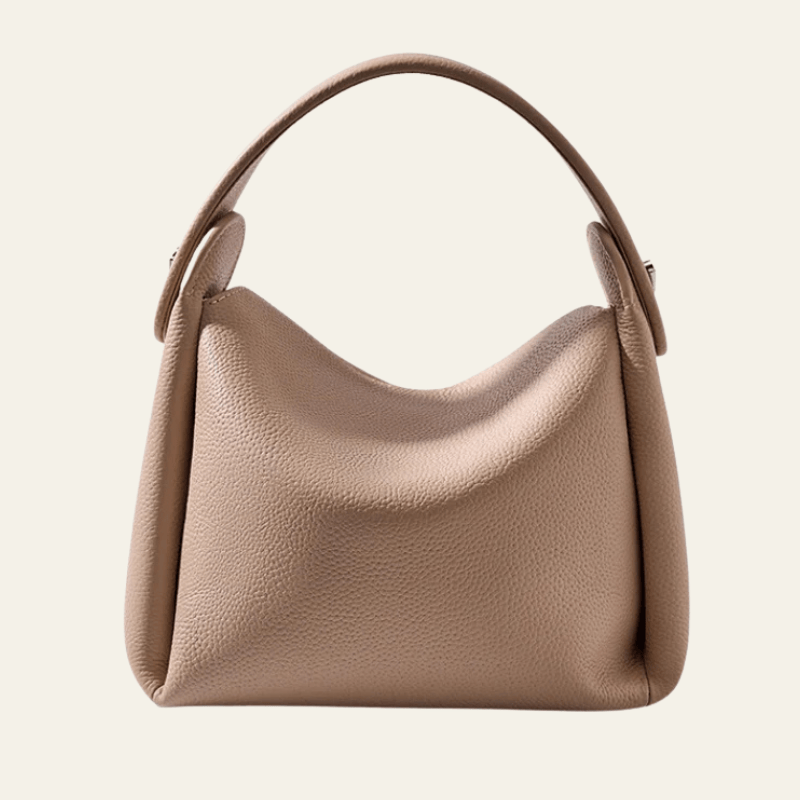 Velira Bags Bežinė Milano odinė rankinė su viršutine rankena