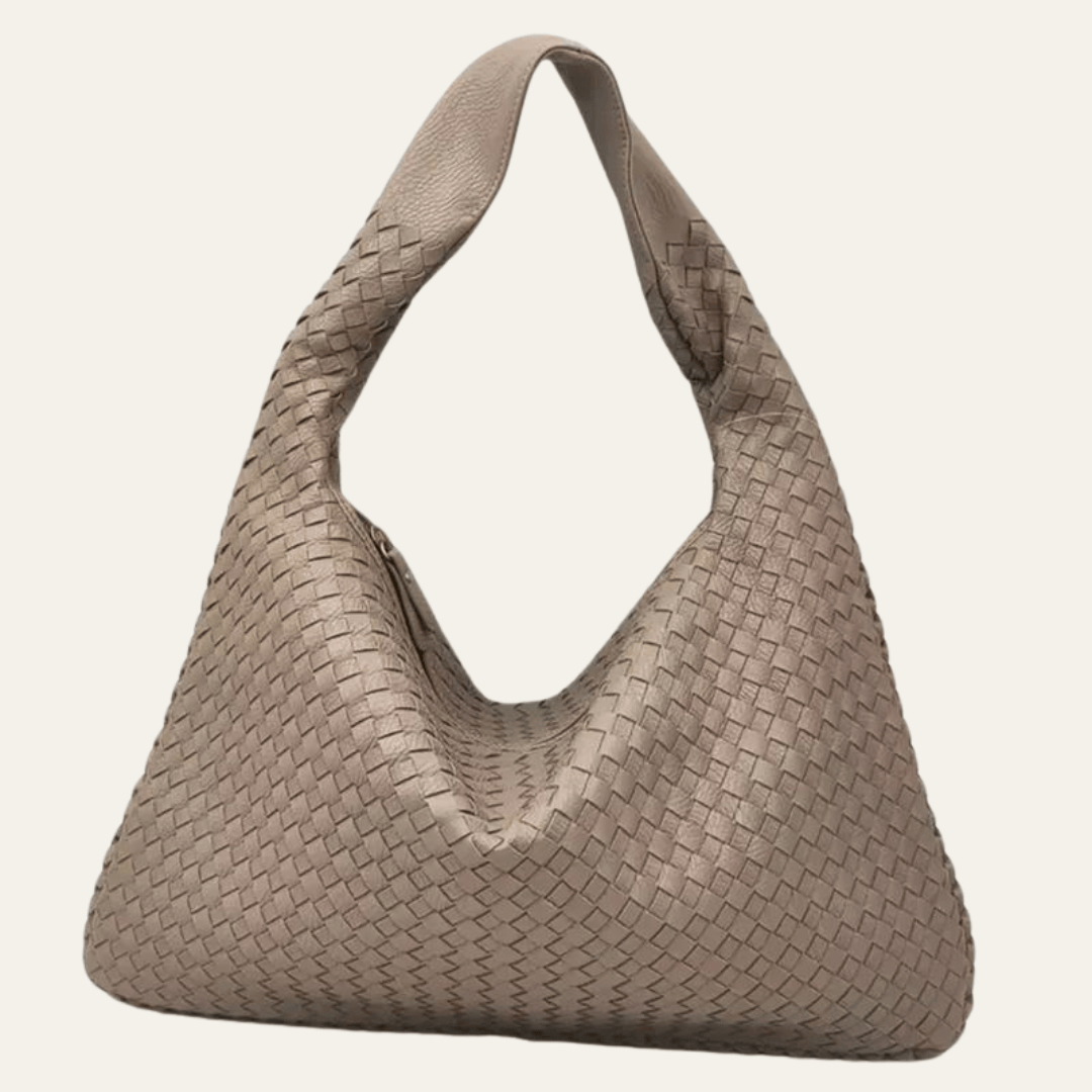 Velira Bags Bežinė Milano Woven Hobo Krepšys