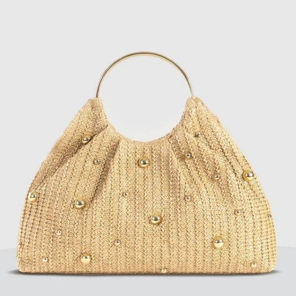 Velira Bags Bežinė Portofino Karoliukų Nėrinys Hobo Krepšys
