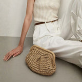 Velira Bags Bežinė Sienna Woven Clutch Krepšys