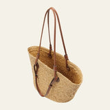 Velira Bags Bežinė / vienas dydis Sorrento dvigubos dirželių pintas krepšys