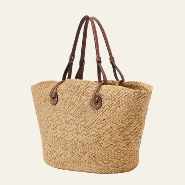 Velira Bags Bežinė / vienas dydis Sorrento Dvigubos Dirželių Šiaudų Rankinė