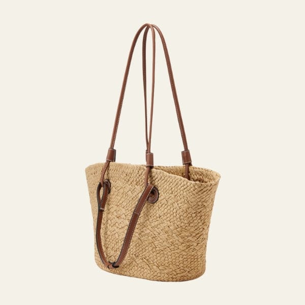 Velira Bags Bežinė / vienas dydis Sorrento Dvigubos Dirželių Šiaudų Rankinė