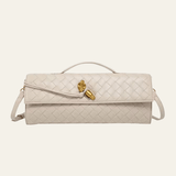 Velira Bags Bežinė Vienos odos pynimo rankinė
