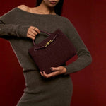 Velira Bags Bordo Florencijos Woven Top-Handle Tote