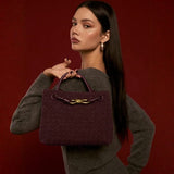 Velira Bags Bordo Florencijos Woven Top-Handle Tote